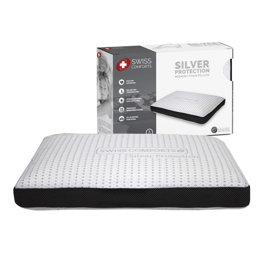 [1262440] Swiss Comforts Silver Memory Foam Pillow 1262440