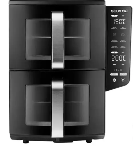 Gourmia 4 Dish Dual Basket Air Fryer with Sync Finish & Sync Cook, 10.4 L (11 qt.)