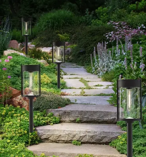 GTX Solar LED Pathway Lights, 4-pack