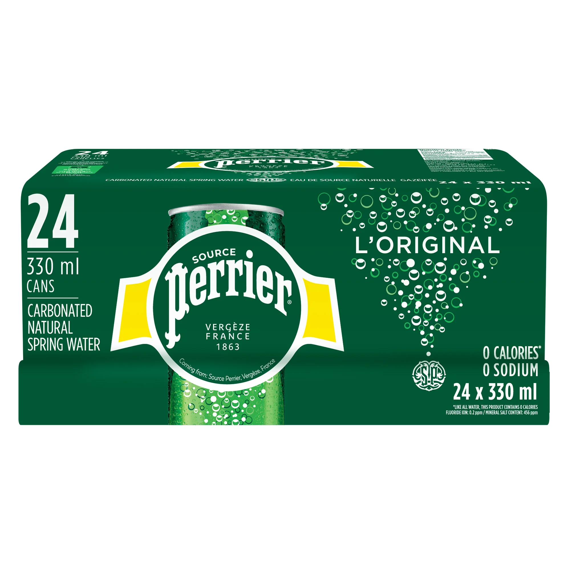 [1429712] Perrier Sleek Can 330 mL, 24-pack - 1429712