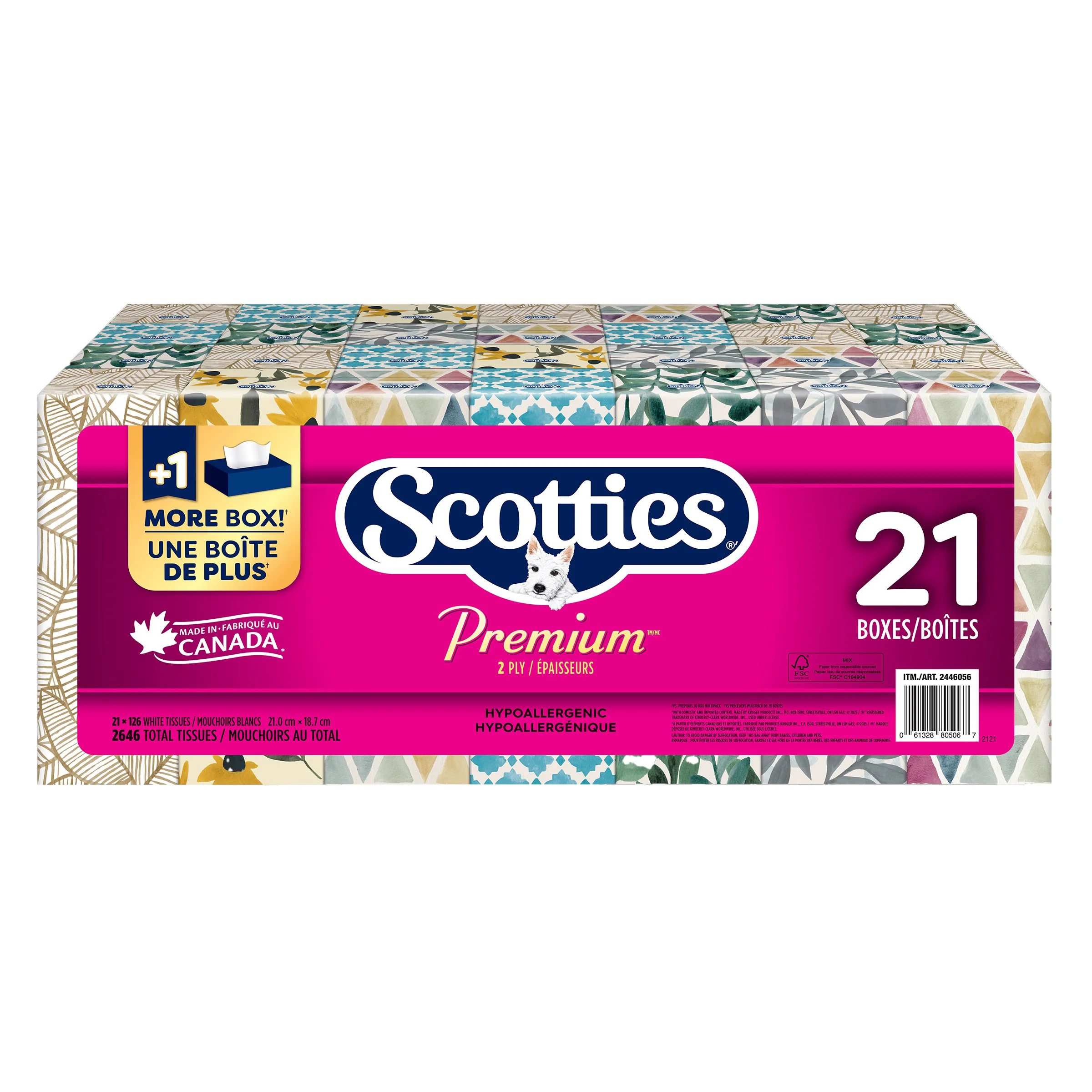 [2446056] Scotties Premium Facial Tissue, 21-pack - 2446056