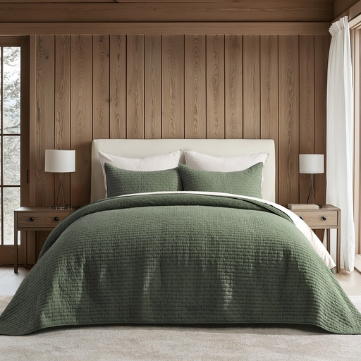 [8955036] Evergrace Cross Stitch Cotton Quilt Set - 8955036