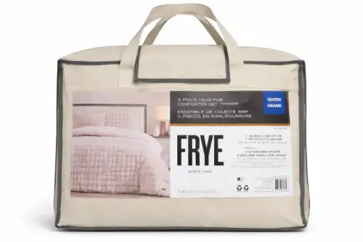 [1796287] Frye Faux Fur Comforter Set, Queen Size, 3-Piece