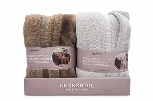 [1796289] Berkshire Chenille Knit Throw Blanket, 60 in. x 70 in