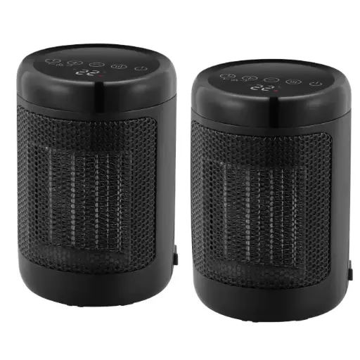 [1914943] OmniHeat Digital Ceramic Personal Heater, 2-pack