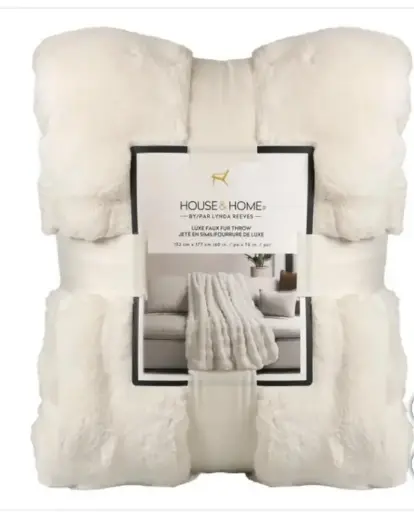 [1952612] House, Home by Lynda Reeves Luxe Faux Fur Throw