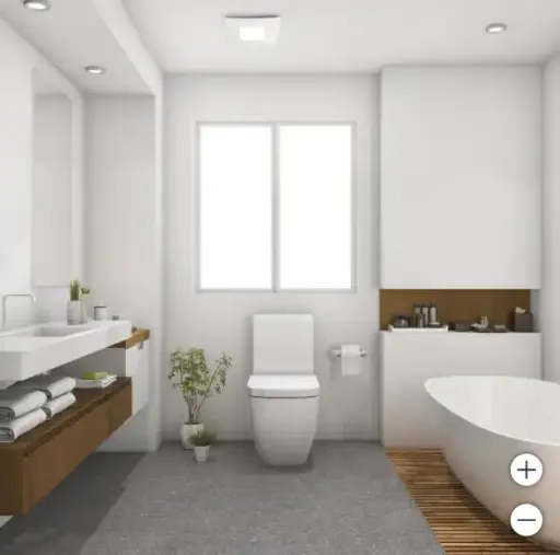 Dewstop 80-110 CFM Easy Install Bath Exhaust Fan With Adjustable LED Light, Humidity Sensing